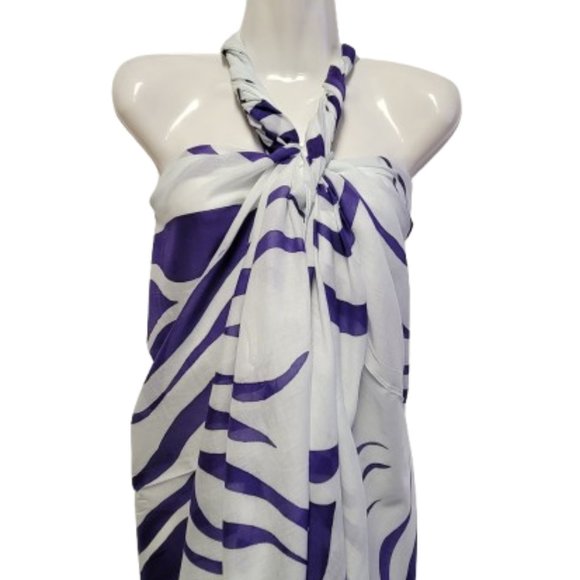 Cover-Ups Swimsuit Cover Ups, Beachwear Wraps, Halter or Strapless Wrap Dress - Picture 4 of 7